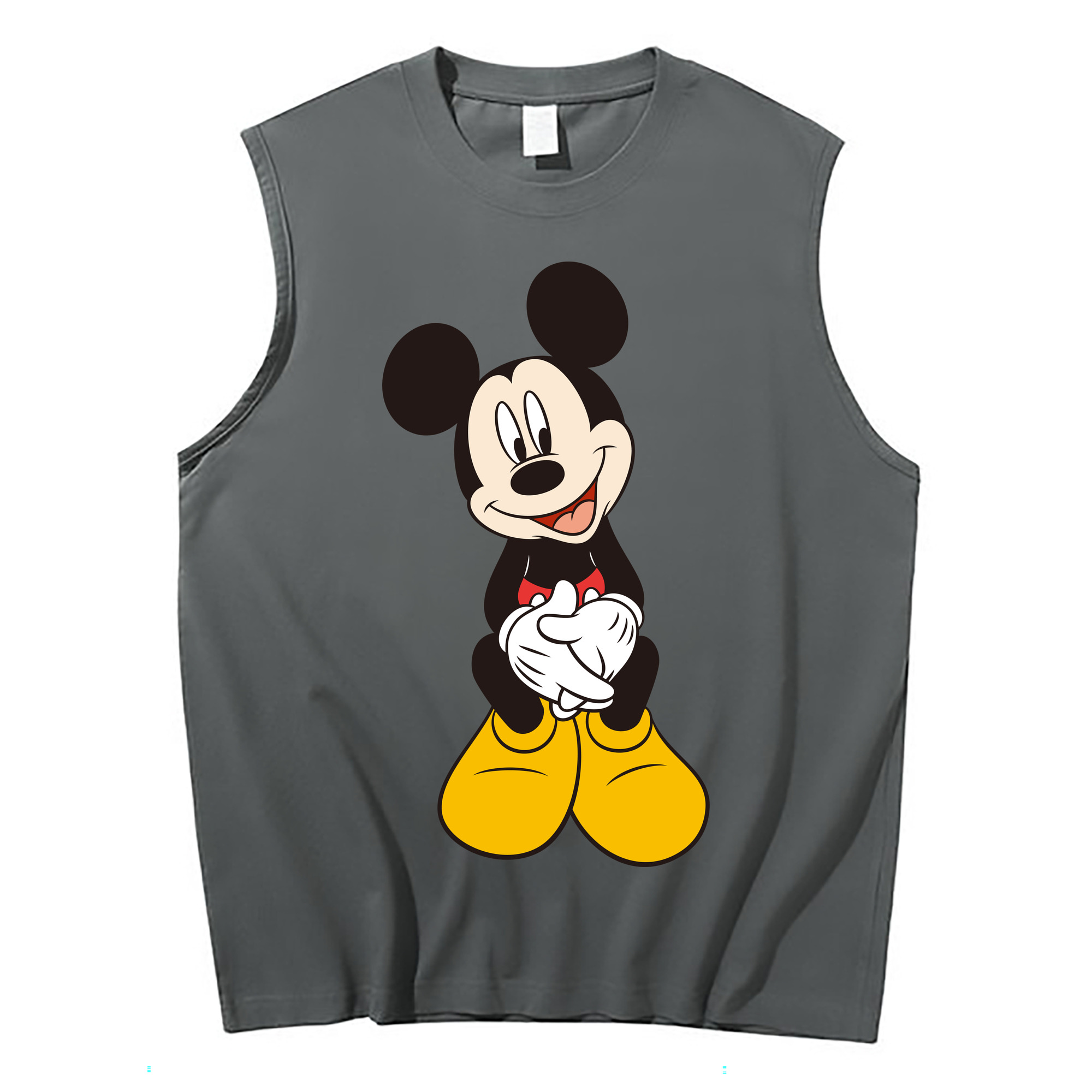 ミッキーマウス Mickey Mouse コットン100％タンクトップ（フロントプリント）